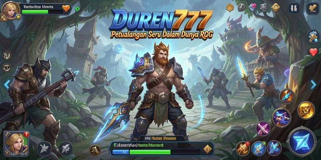 Tangkapan layar dari gameplay <strong>DUREN777</strong> yang menampilkan aksi pertempuran yang mendebarkan.