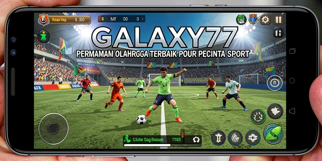 Screenshot GALAXY77 menampilkan aksi seru permainan olahraga.