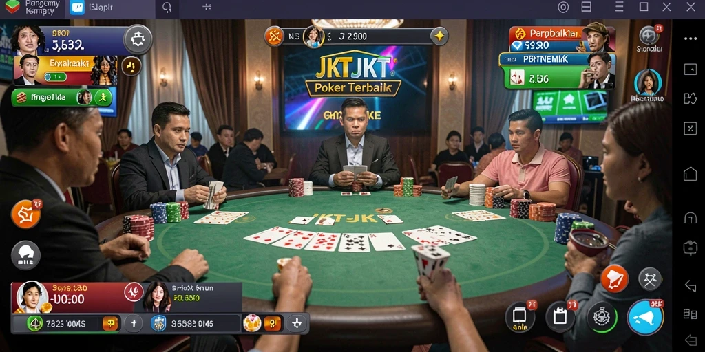 Gameplay Poker yang seru dan menegangkan di JKTJKT.