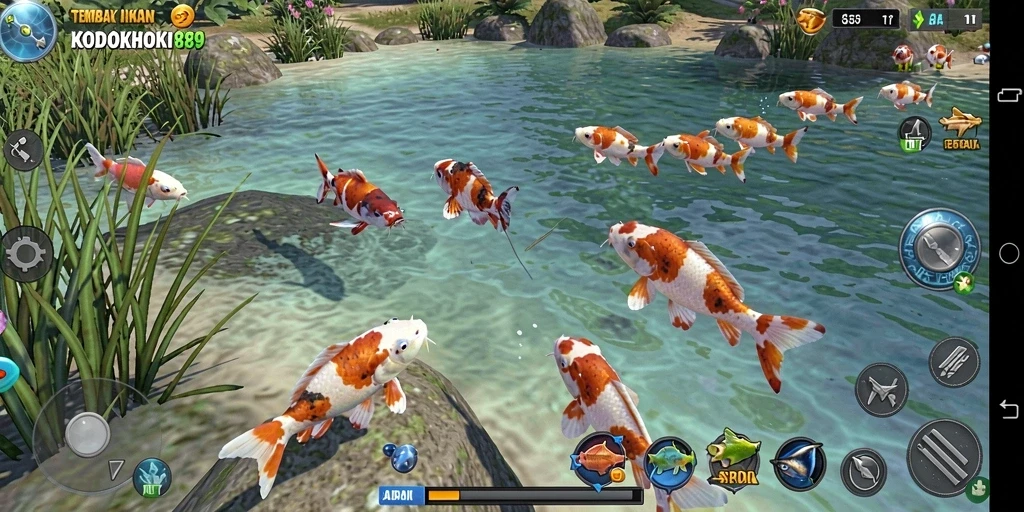 Tampilan gameplay KODOKHOKI889 yang mendebarkan dan penuh warna.