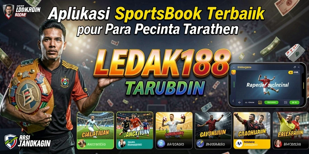 Tampilan menarik dari aplikasi LEDAK188 dengan berbagai pilihan taruhan olahraga.