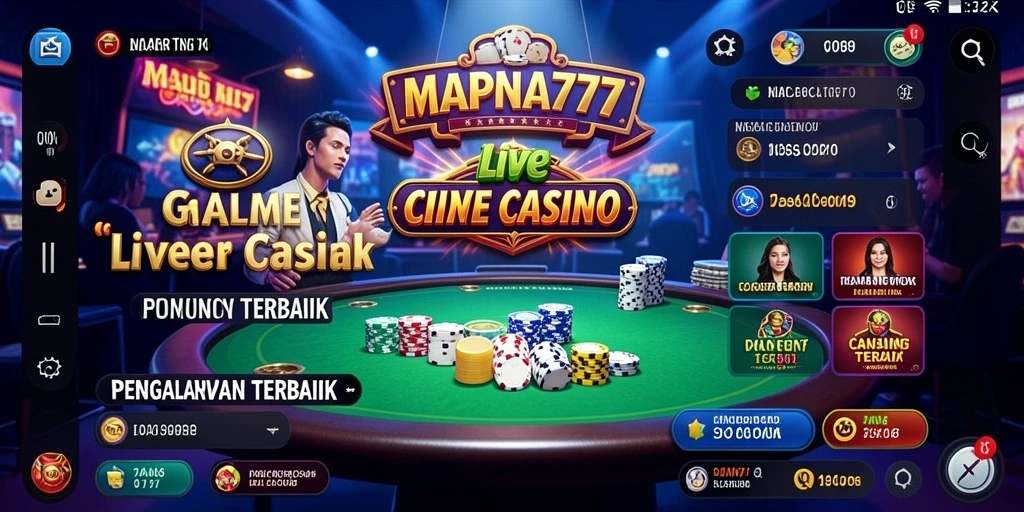 Tampilan menarik dari gameplay Live Casino di MAPNA777.