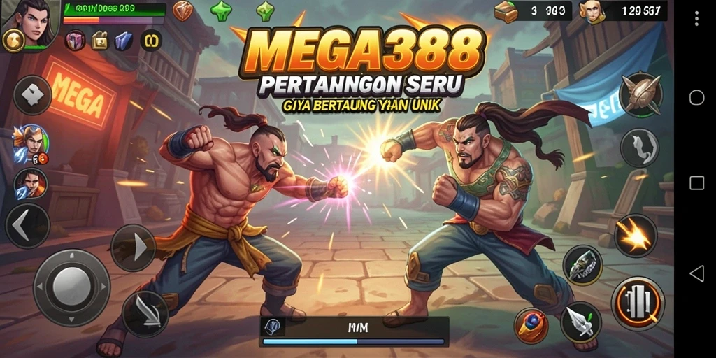Tampilan menarik dari gameplay Fighting MEGA388 yang seru.