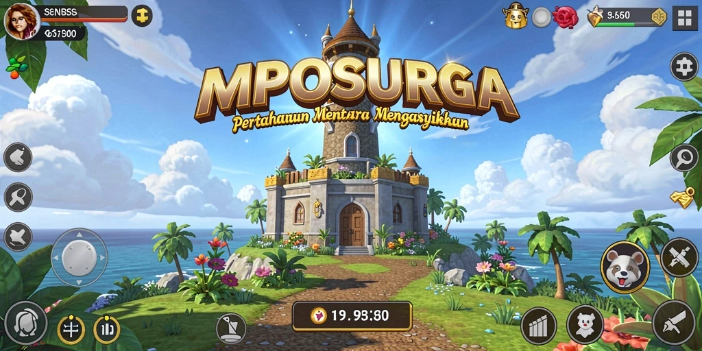 Gameplay MPOSURGA menampilkan strategi Tower Defense yang seru.