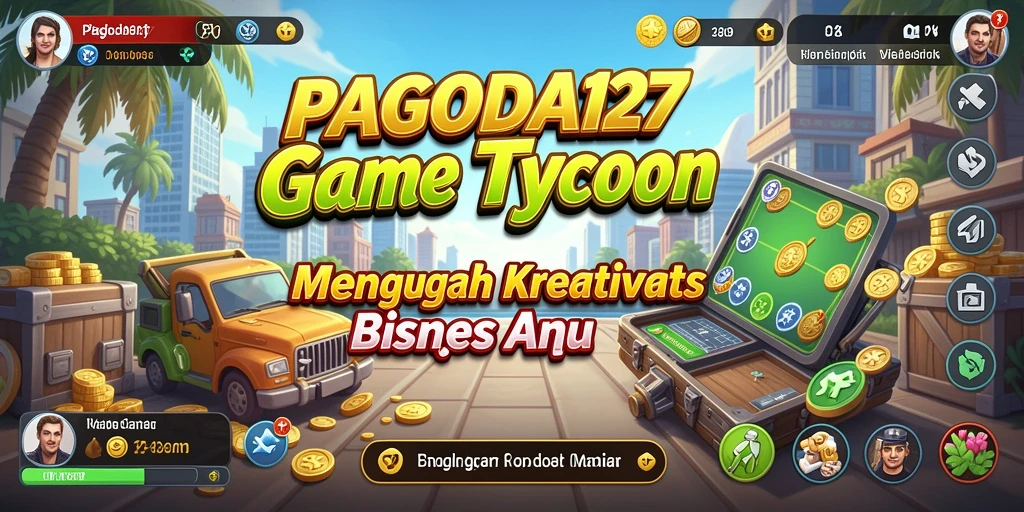 Tampilan gameplay <strong>PAGODA127</strong> yang menampilkan manajemen bisnis yang realistis.