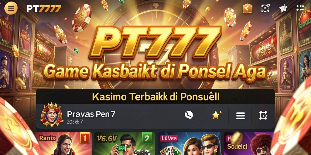 Tampilan gameplay PT777 yang menarik dan penuh aksi kasino.