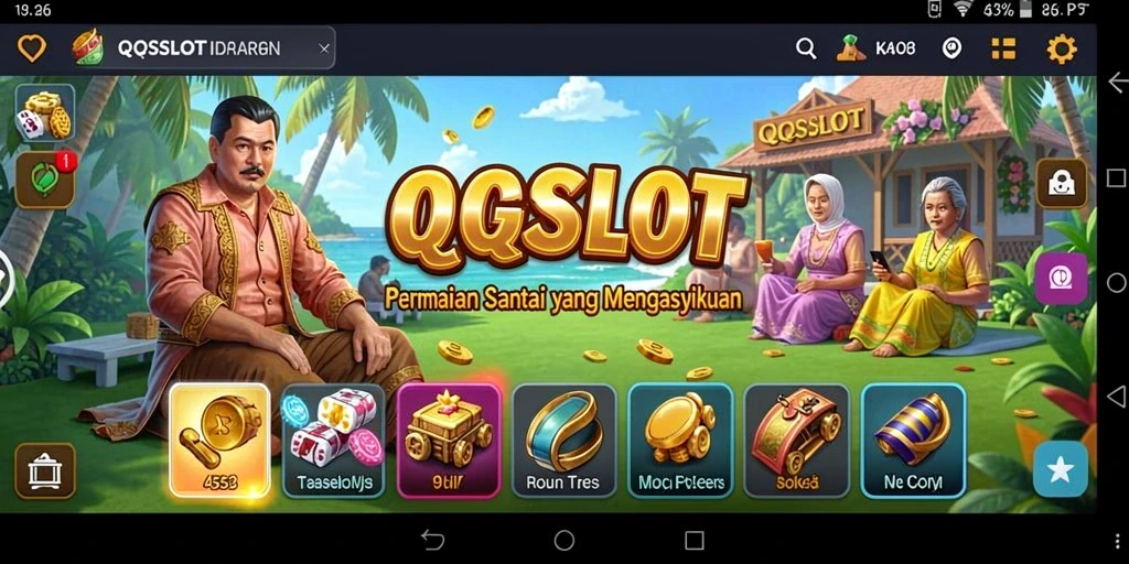 Tampilan gameplay <strong>QQSLOT</strong> yang menarik dan penuh warna.