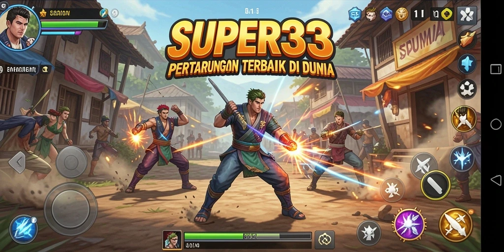 Tangkapan layar dari pertarungan intens di SUPER33.