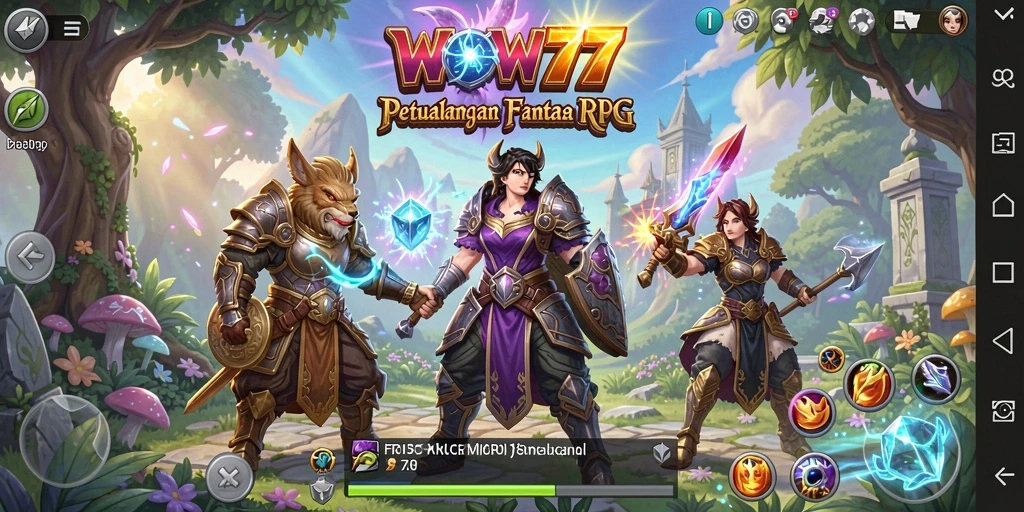 Gameplay <strong>WOW77</strong> yang penuh petualangan dan aksi RPG.